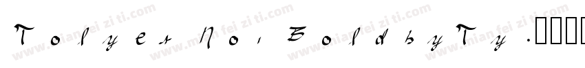 Tolyer No1 BoldbyTy字体转换